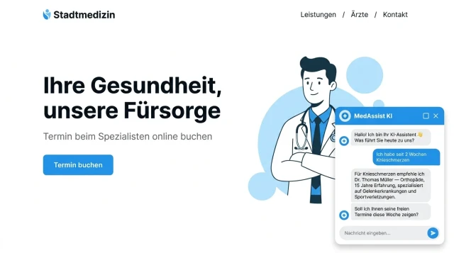 AI chatbot dialog — doctor recommendation