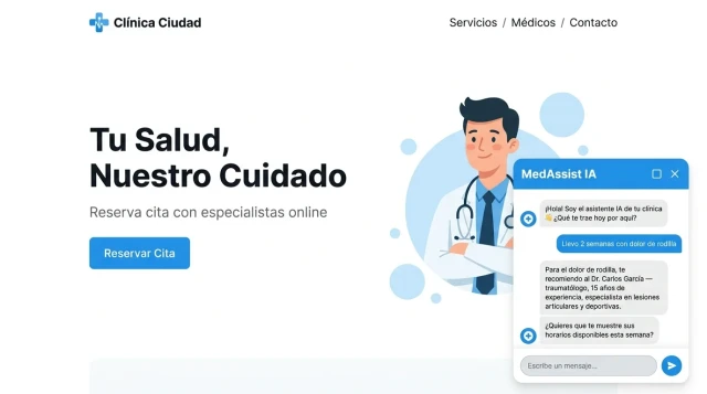 AI chatbot dialog — doctor recommendation