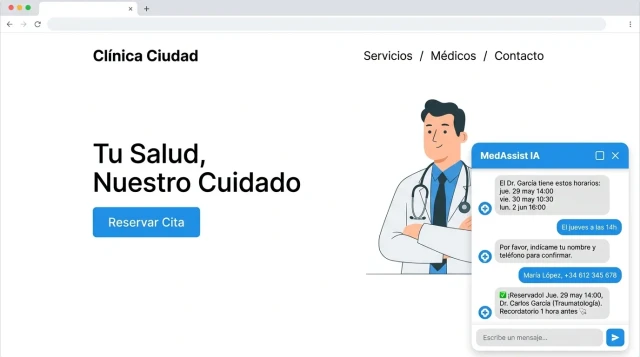 AI chatbot booking confirmation