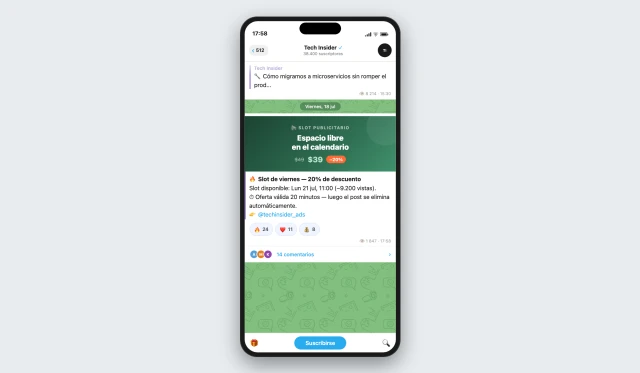 Oferta automática de descuento para slots libres